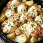 Slow Cooker Parmesan Garlic Chicken and Potatoes