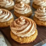 Soft Pumpkin Cookies with Cinnamon Frosting