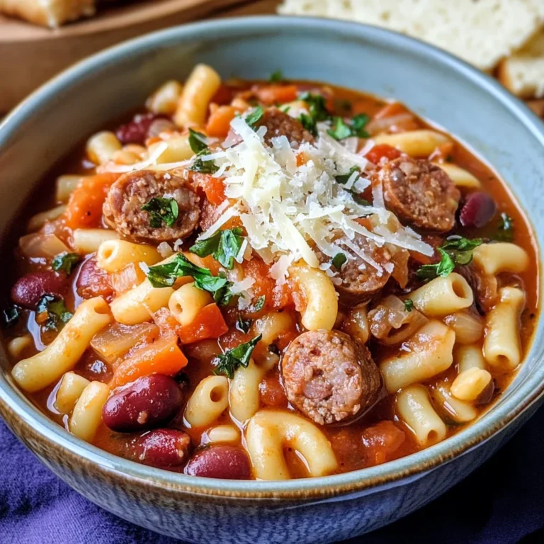 Spicy Italian Sausage Pasta e Fagioli