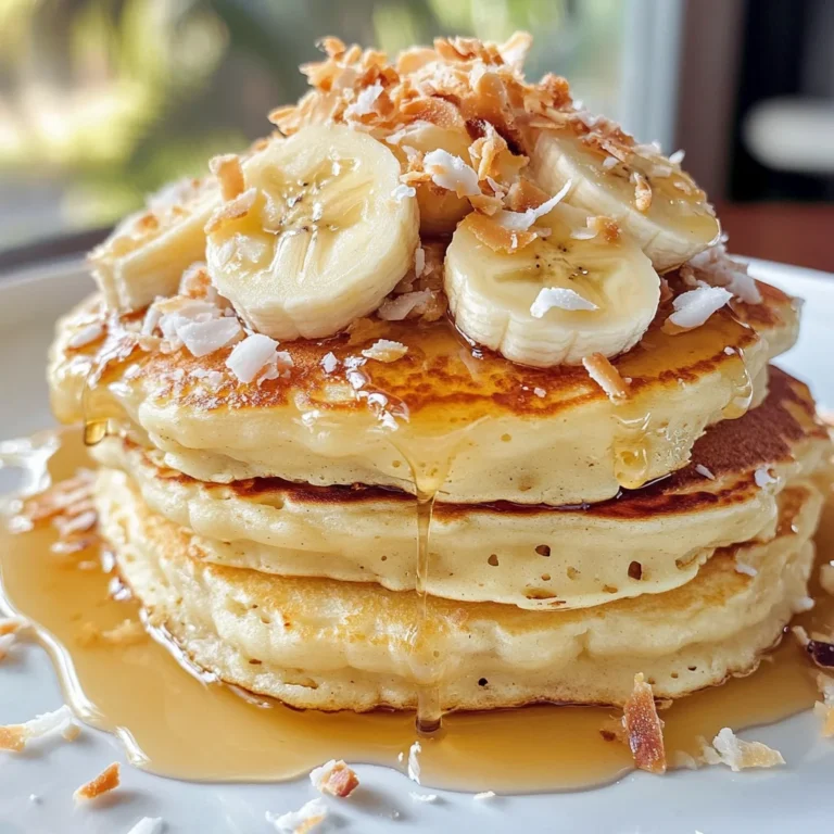 Toasted Coconut Macadamia Pancakes with Coconut Syrup