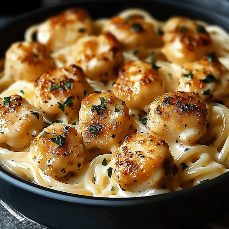 Garlic Butter Chicken Bites with Creamy Parmesan Pasta: An Incredible 7-Step Recipe