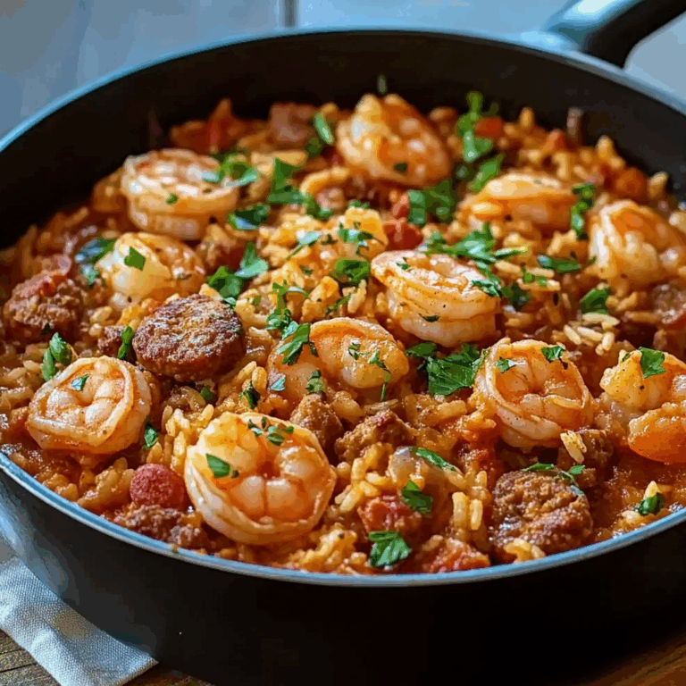 One Pot Shrimp and Sausage Jambalaya