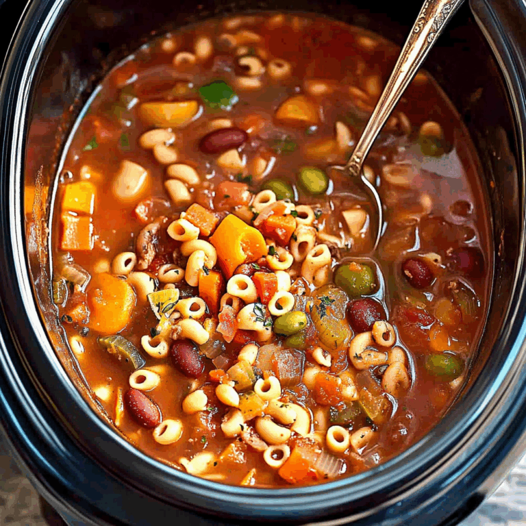 Slow Cooker Pasta E Fagioli Soup {Olive Garden copy-cat}