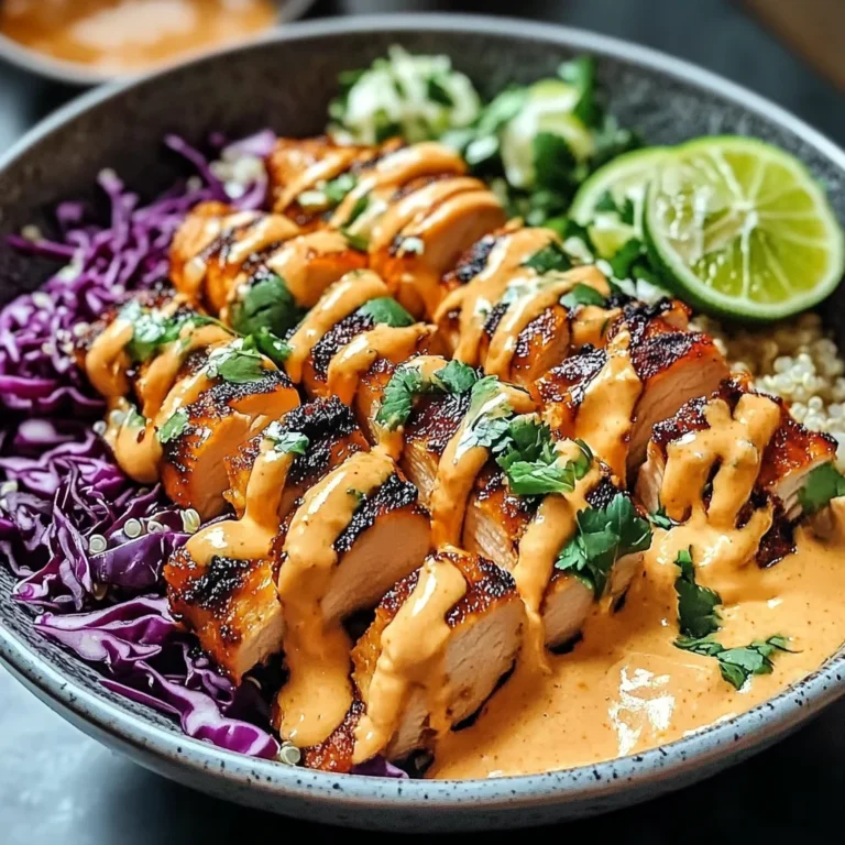 Chicken Quinoa Bowls with Coconut Lime Drizzle