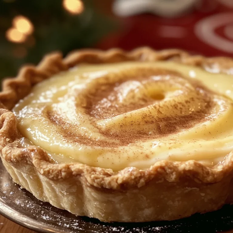 Christmas Eve Cinnamon-Vanilla Custard Pie – Creamy Holiday Dessert Magic