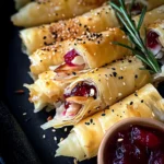 Cranberry and Brie Filo Crackers | Video