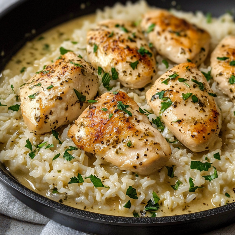Creamy Herb Chicken & Basmati Rice – A Comforting, Flavor-Packed One-Pan Meal