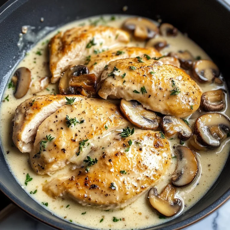 Creamy White apple vinegar Mushroom Chicken