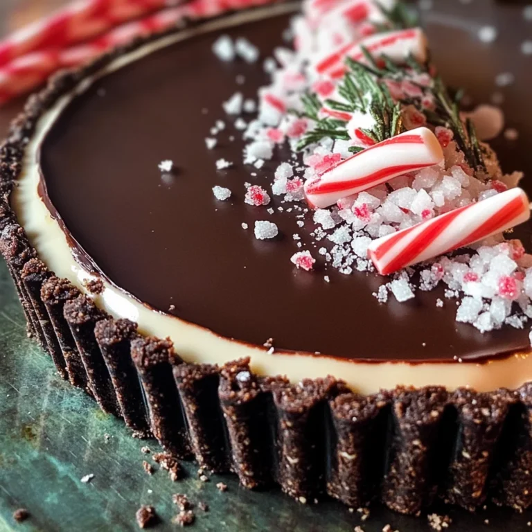 Dark Chocolate Peppermint Mousse Tart