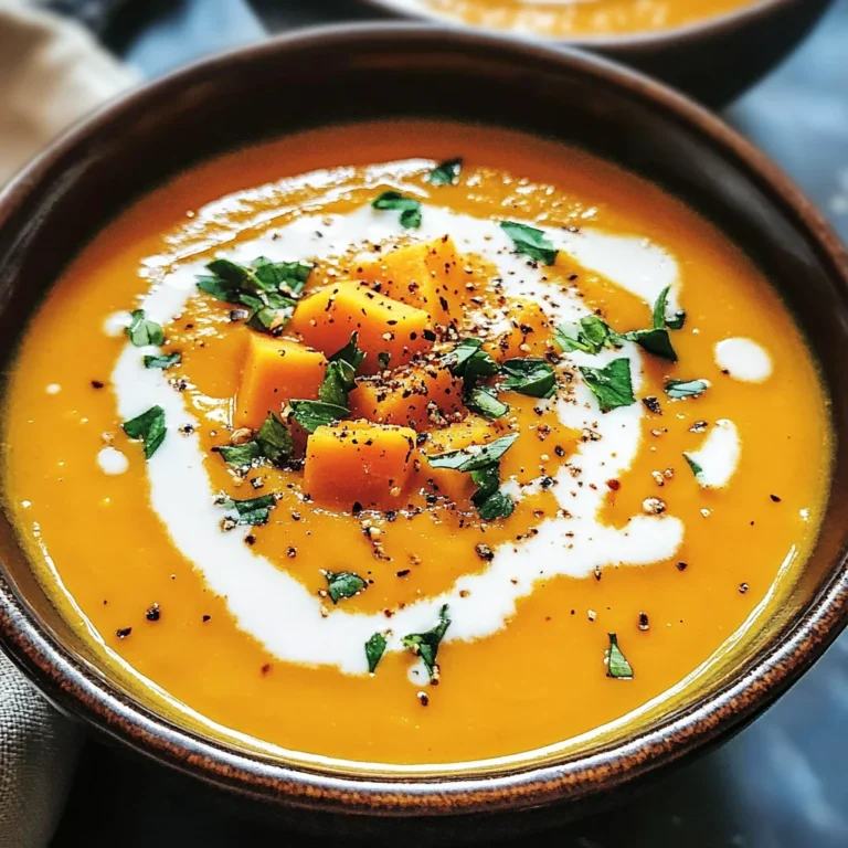 Easy Butternut Squash and Sweet Potato Soup