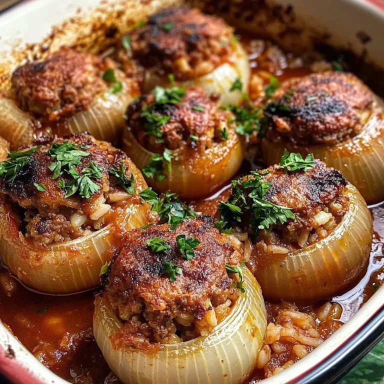 Greek Stuffed Onions: Salantourmasi