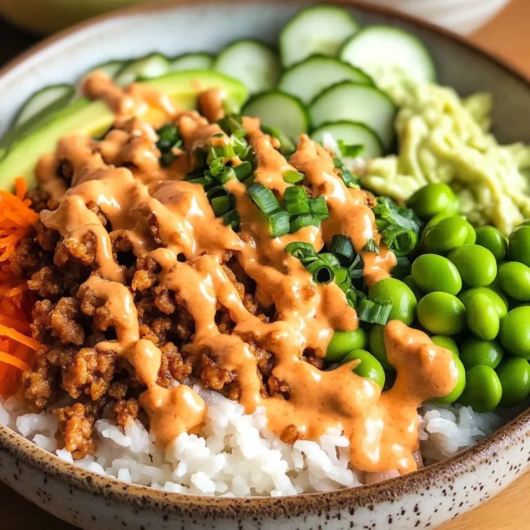 Ground Turkey Rice Bowls with Bang Bang Sauce