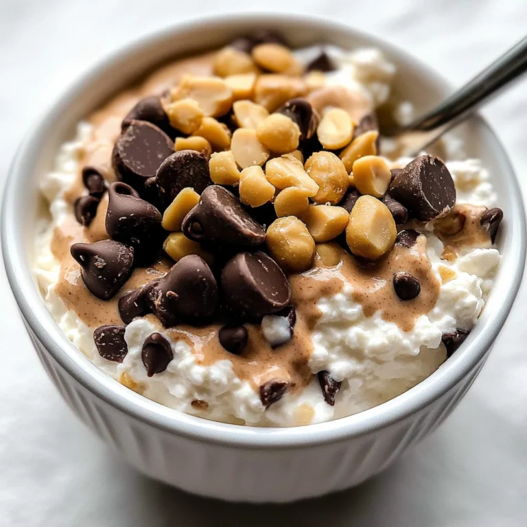 Healthy Cottage Cheese Snickers Bowl {High Protein}