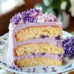 Lavender Cake Recipe with Lavender Buttercream Frosting