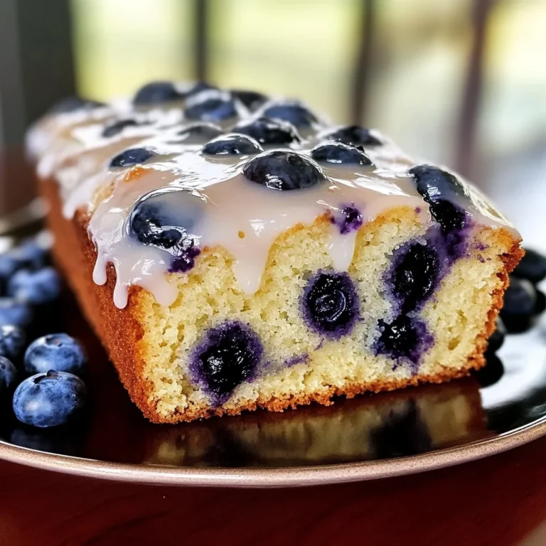 Lemon Blueberry Loaf with Lemon Glaze