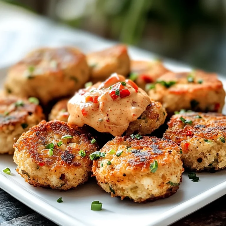 Mini Crawfish Cakes with Red Pepper Remoulade