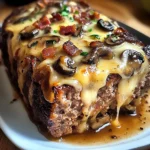 Swiss Turkey Bacon Mushroom Meatloaf