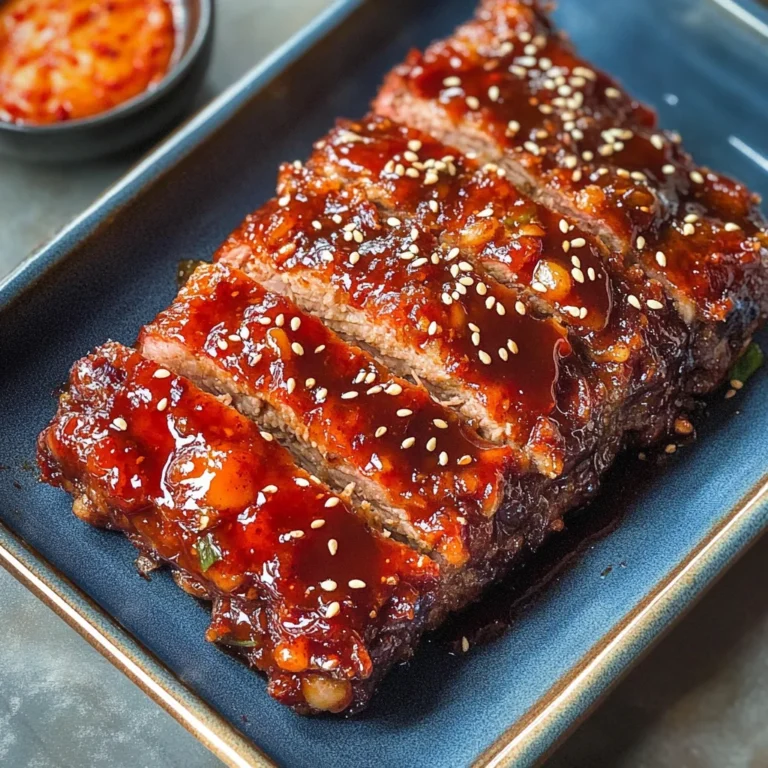 korean meatloaf with gochujang glaze