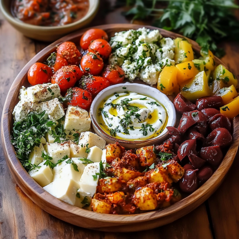 Mediterranean Mezze Tapas Platter – Easy Shareable Appetizer for Parties & Light Meals