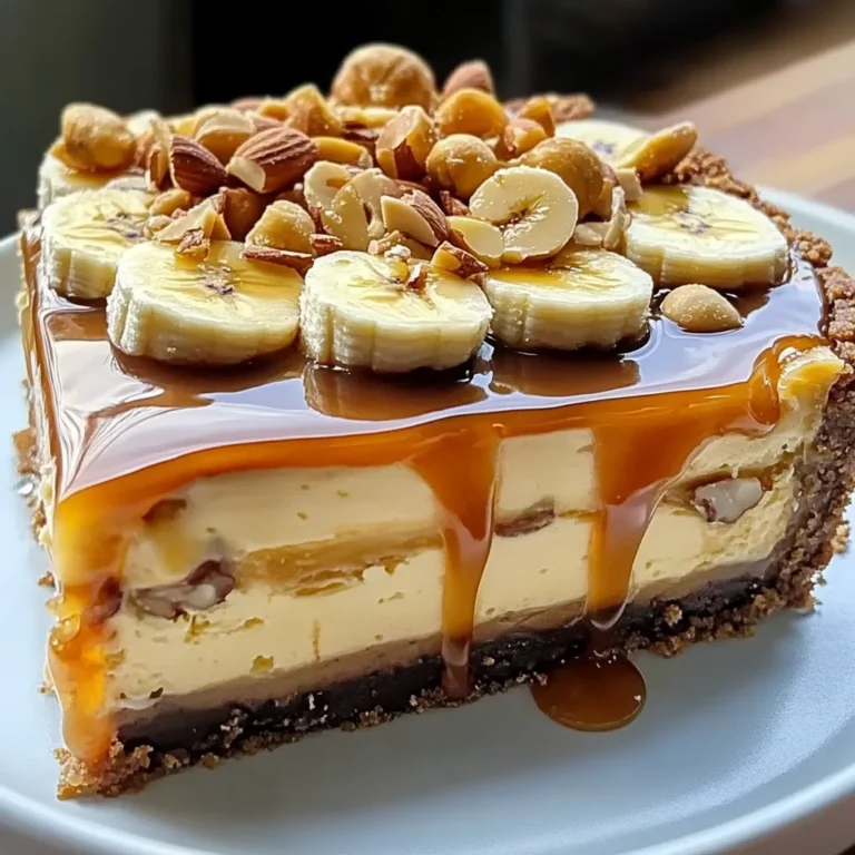 Banana Caramel Nut Cheesecake Recipe - Easy & Tasty