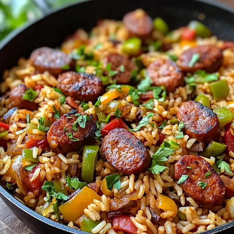 Cajun Sausage and Rice Skillet
