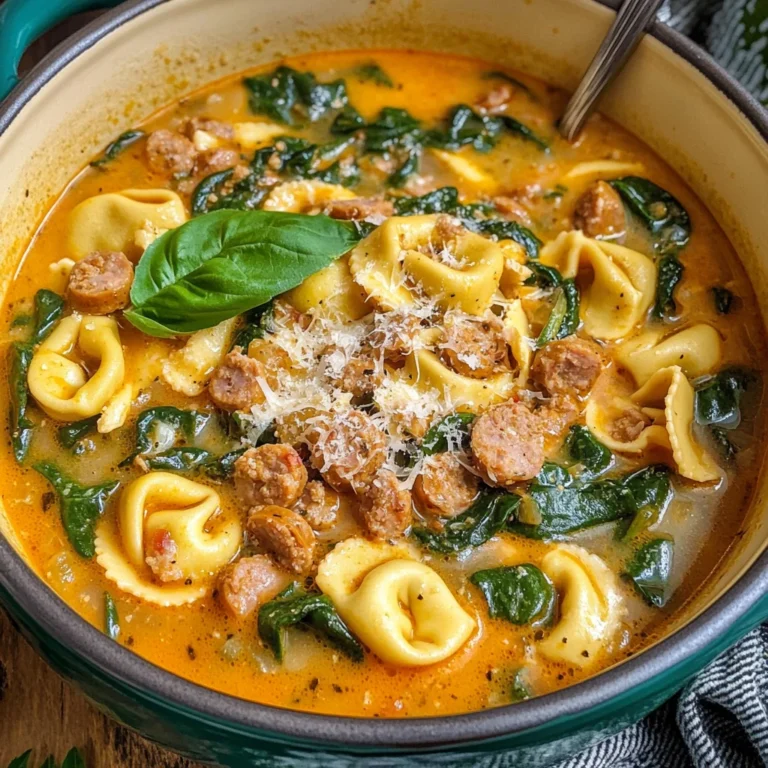Creamy Tuscan Tortellini Soup