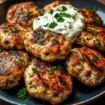 Delicious Chicken Kofta with Garlic Yogurt Sauce