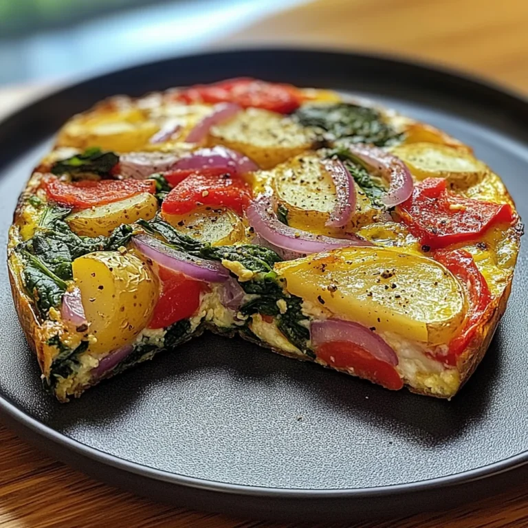 Frittata with Potatoes, Red Peppers, and Spinach Recipe