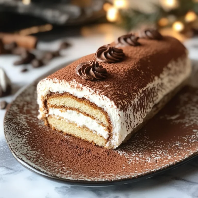 Gourmet Tiramisu Yule Log Cake