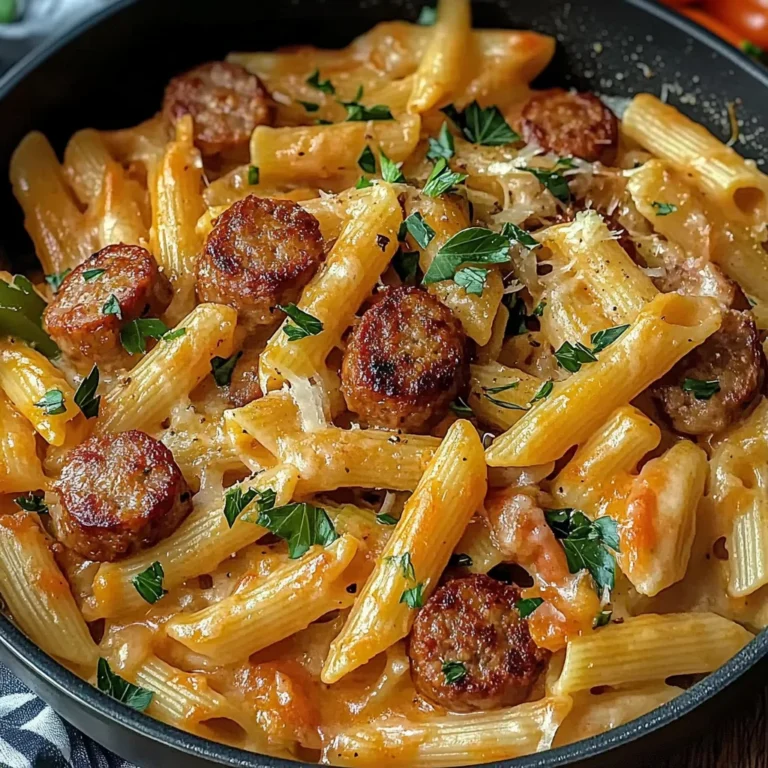 One Pot Creamy Cajun Sausage Pasta (30-Minutes)