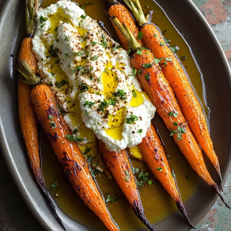 Roasted Carrots with Whipped Ricotta and Hot Honey
