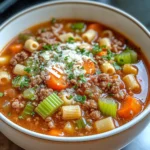 Slow Cooker Italian chicken hamburger Soup