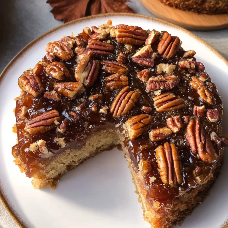 Vegan Pecan Upside Down Cake