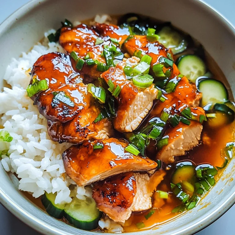 Caramelised Soy Chicken in Garlic Ginger Broth with Rice
