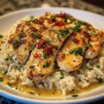 Chicken Scampi with Garlic Parmesan Rice