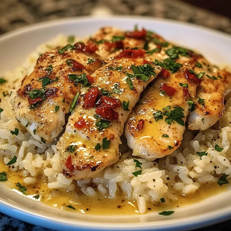 Chicken Scampi with Garlic Parmesan Rice