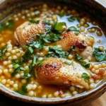 Chicken and Pearl Couscous Soup