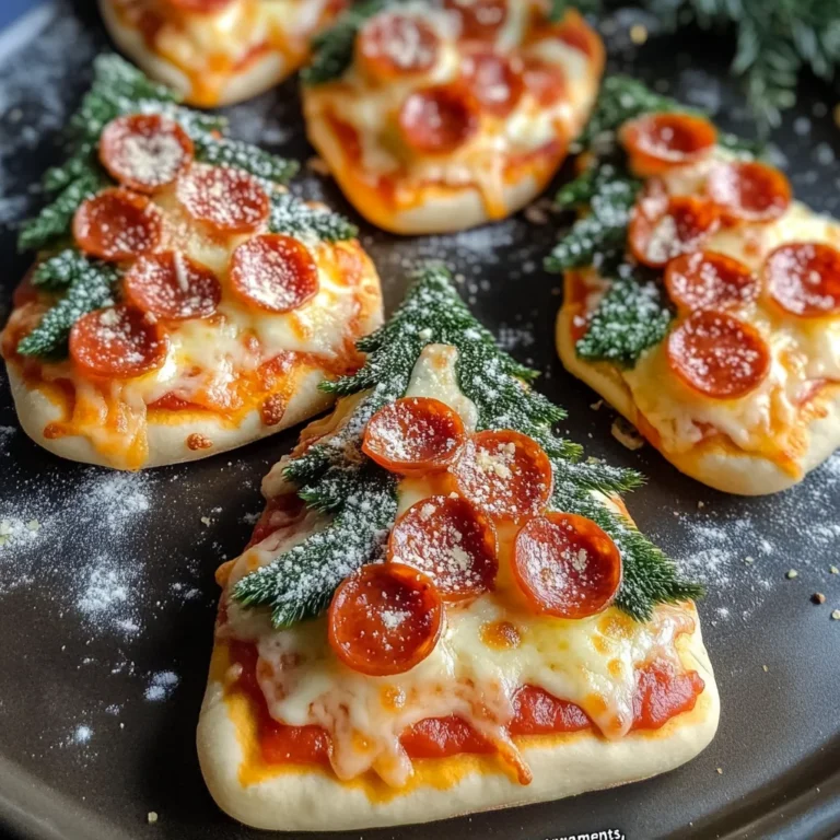 Christmas Tree Mini Pizzas