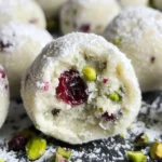 Cranberry Pistachio White Chocolate Truffles