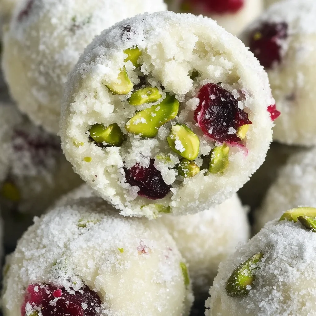 Cranberry Pistachio White Chocolate Truffles