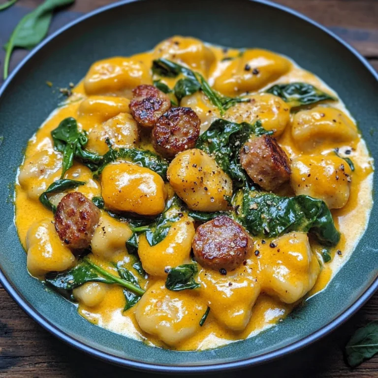 Creamy Pumpkin Gnocchi with Spinach and Sausage (30-Minute, One-Pan)