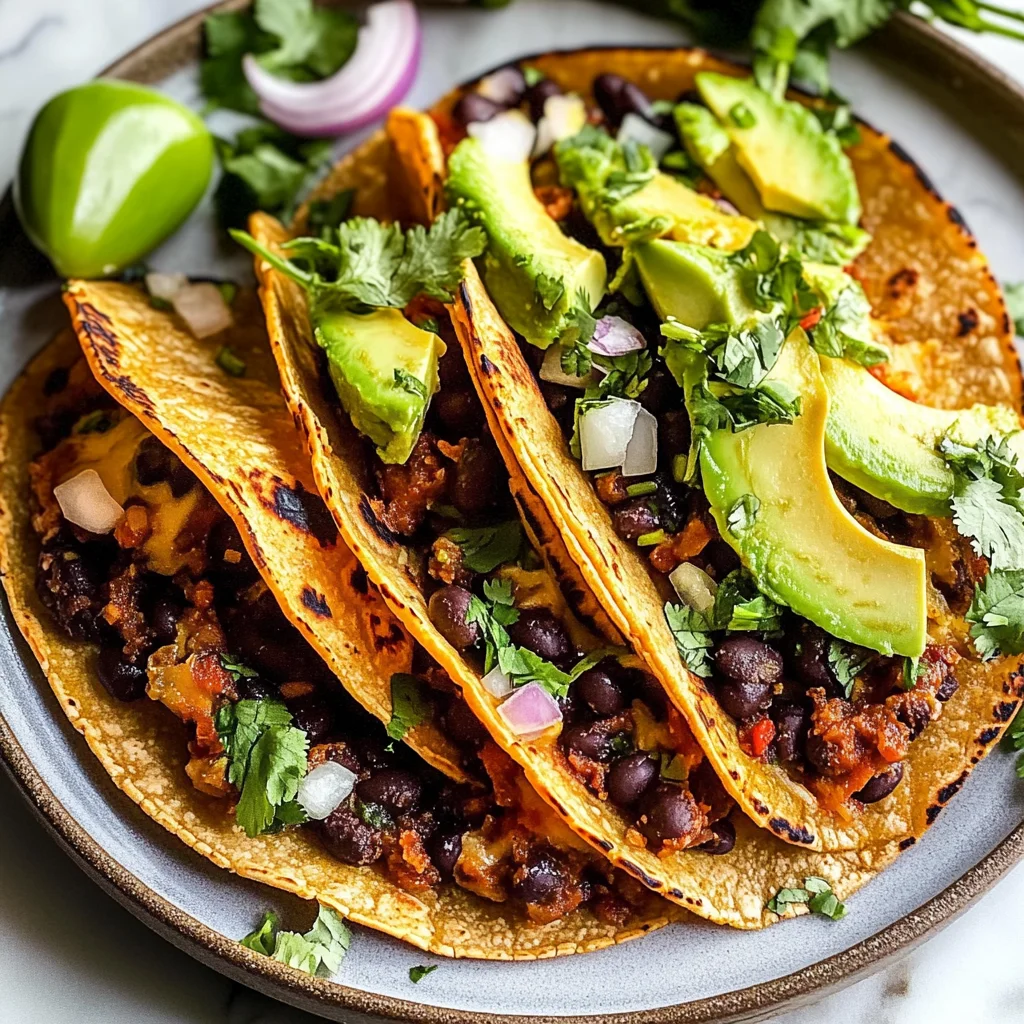 Crispy Sheet Pan Black Bean Tacos (Vegetarian)