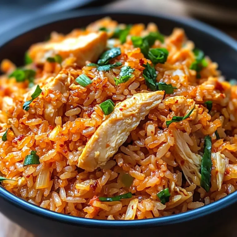 Kimchi Fried Rice with Chicken