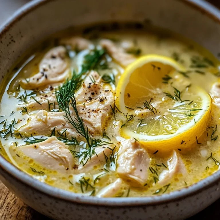 Mediterranean Lemon Chicken Soup: A Creamy, Comforting Bowl of Sunshine
