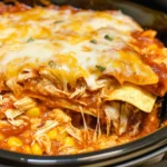 Slow Cooker Chicken Enchilada Casserole