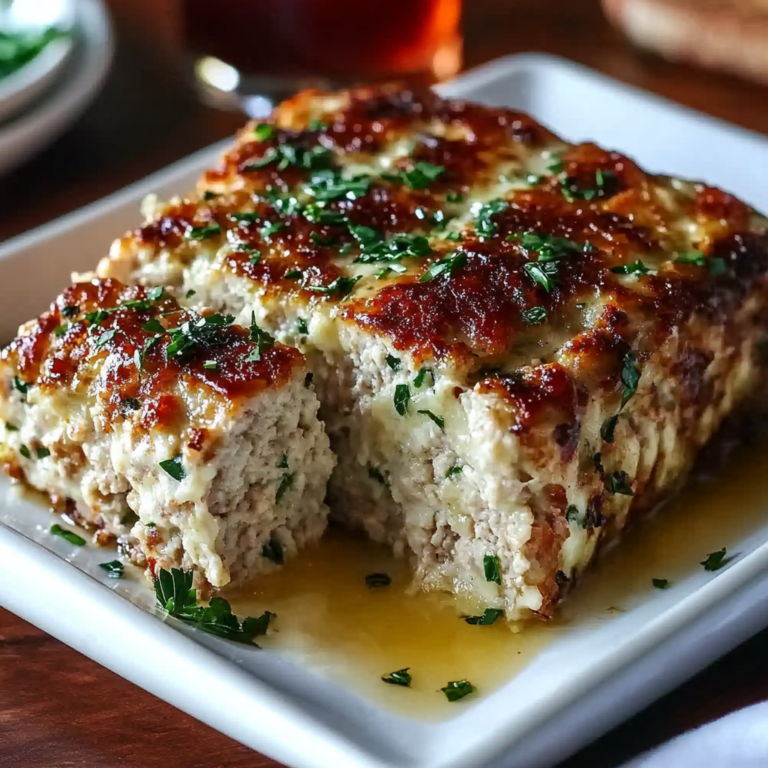 Melt-in-Your-Mouth Garlic Parmesan Chicken Meatloaf Recipe