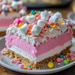 Bubblegum Cloud Slice Dessert: A Sweet Indulgence
