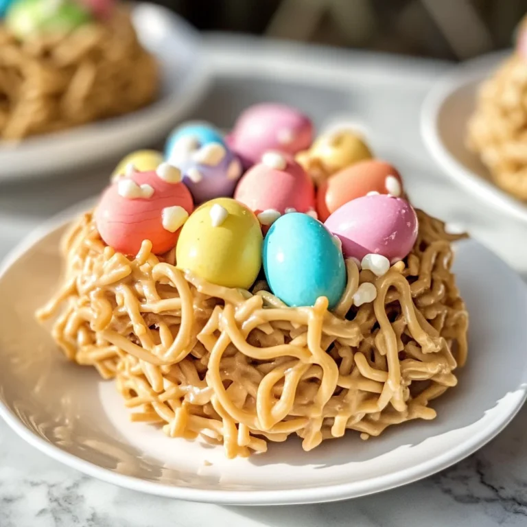 Easter Egg Peanut Butter Haystacks