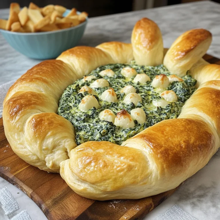 Festive Easter Bunny Spinach Dip