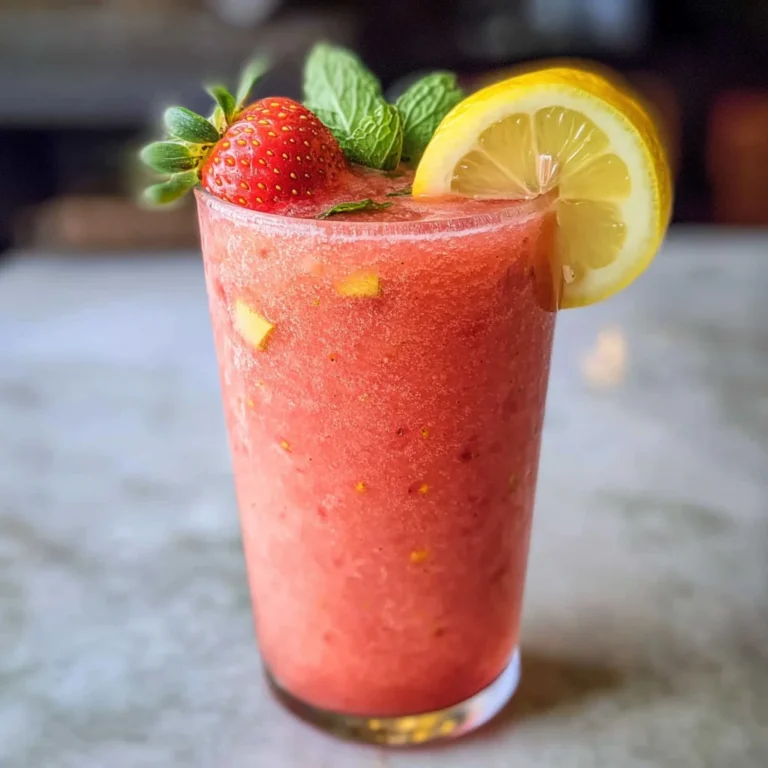 Frozen strawberry lemonade